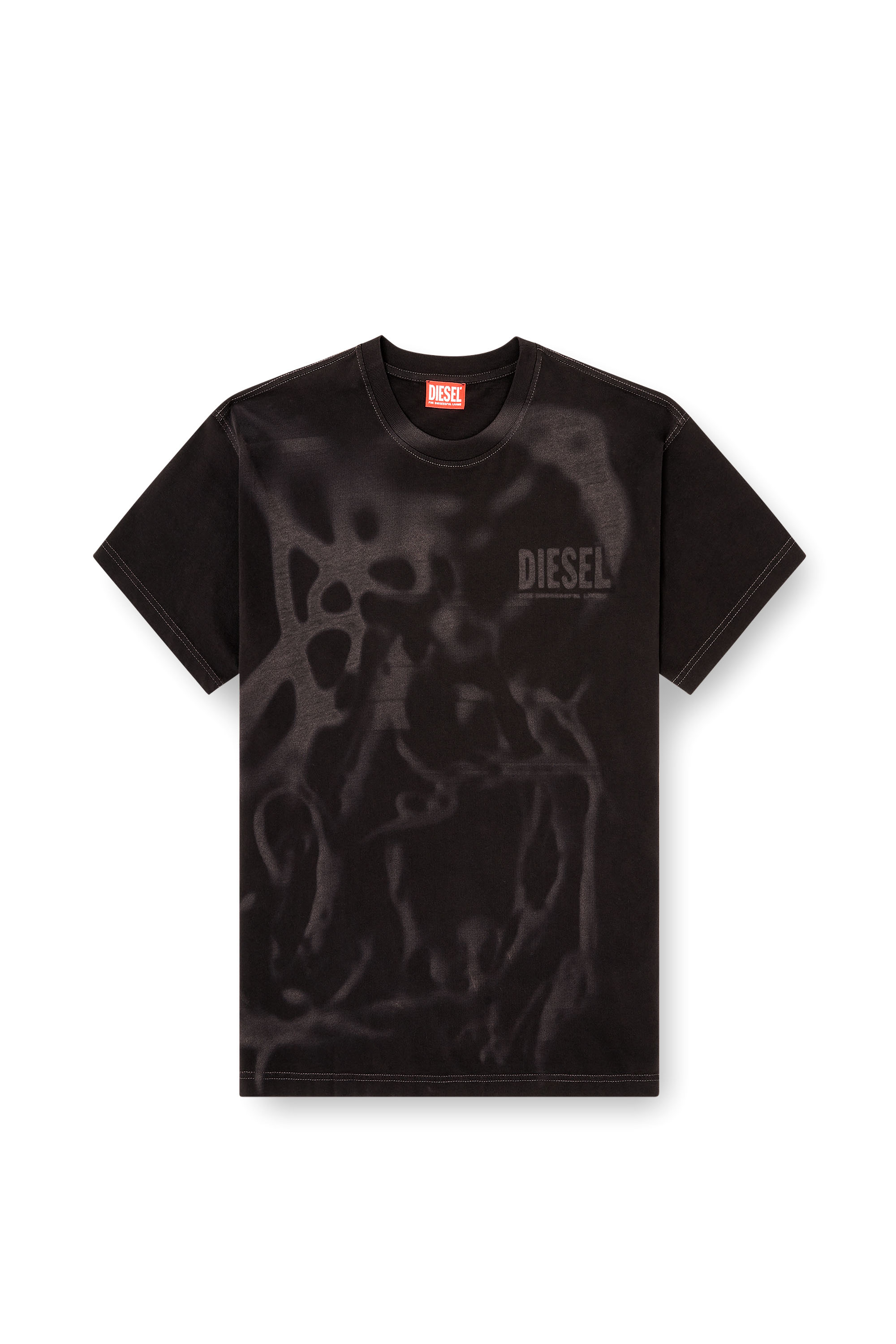 Diesel - T-NORM-V7, Man's Cotton T-shirt with laser print in Black - 3