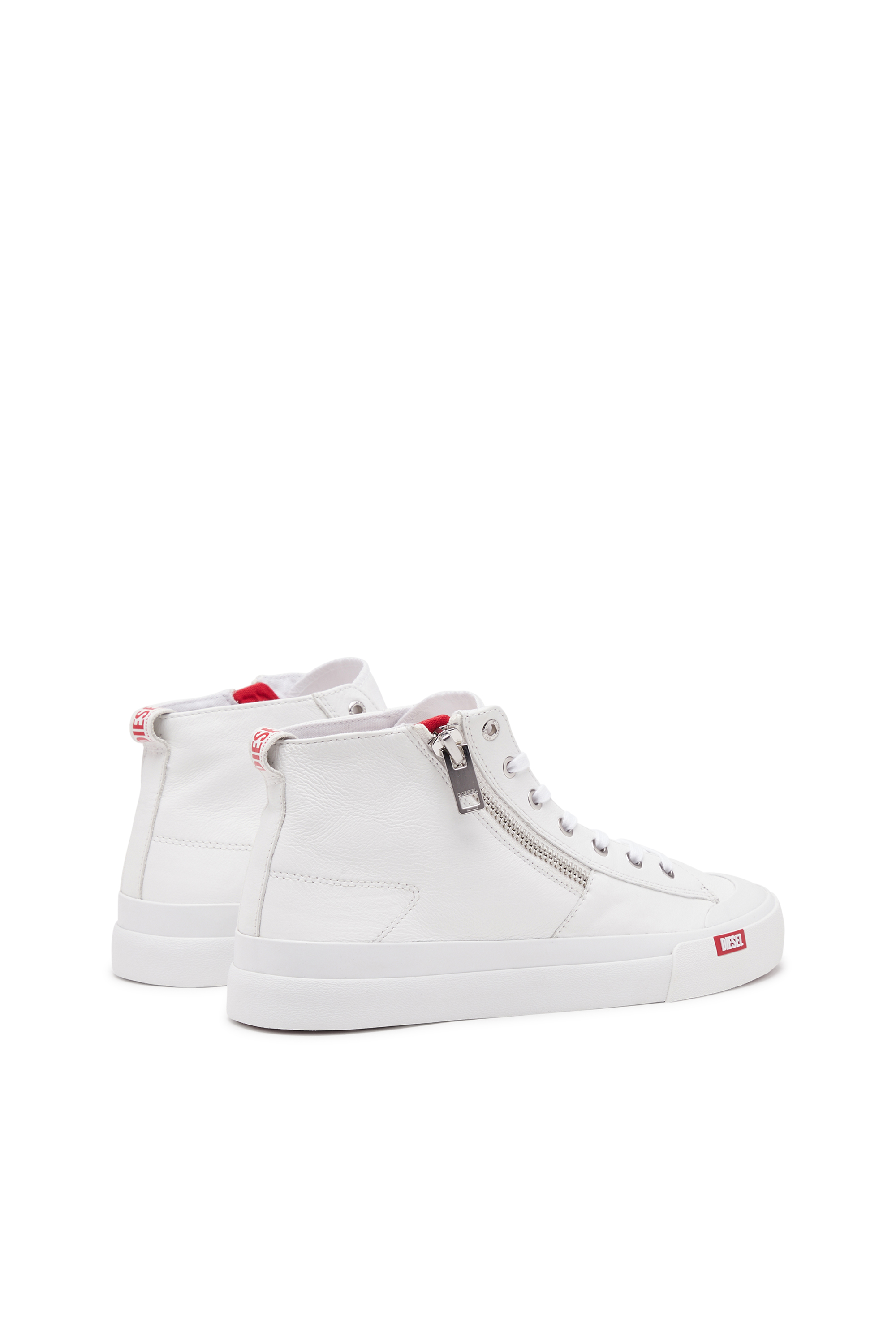 Men's S-Athos Zip - High-top sneakers in premium leather | White 