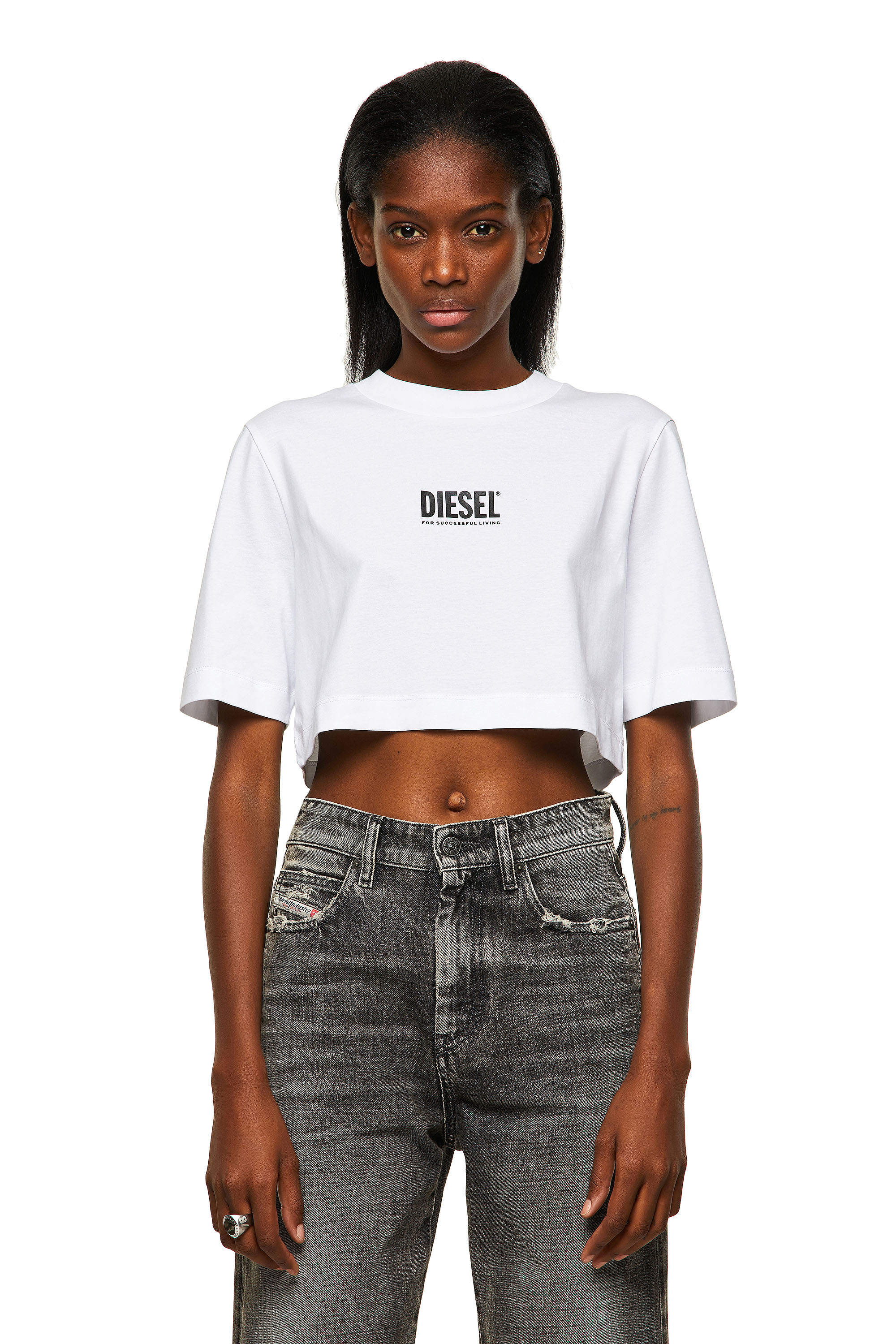 T-RECROP-ECOSMALLOGO, White Diesel - T-RECROP-ECOSMALLOGO, White - T-Shirts - Image 1