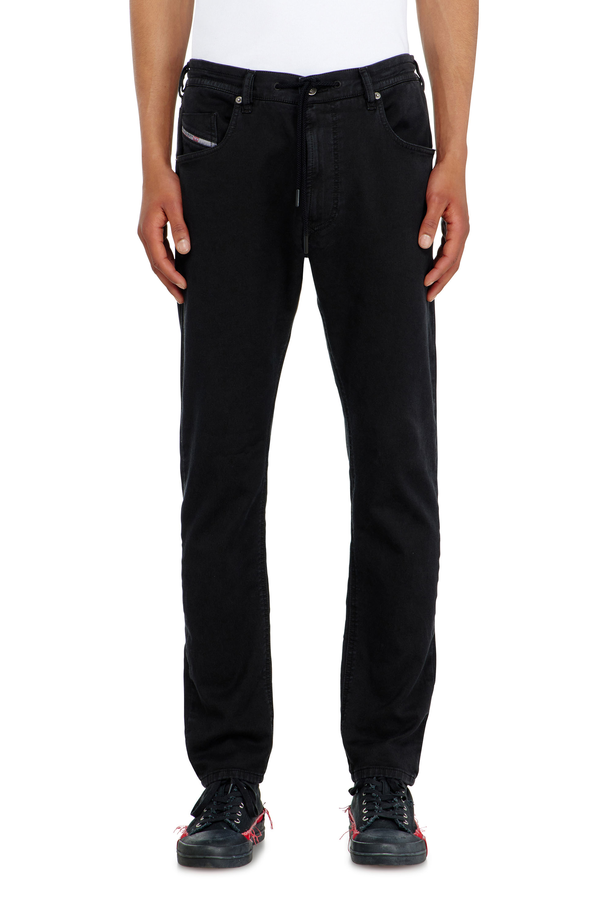 Diesel - Man's Regular 2032 D-Krooley Joggjeans&reg; 068NH, Black/Dark grey - 1