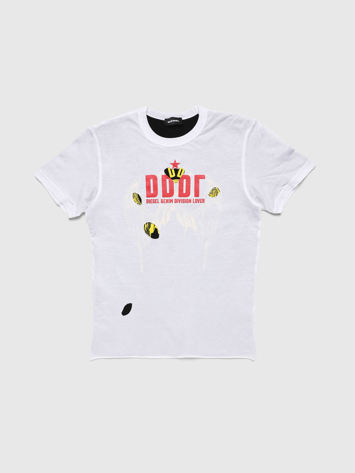 TJUSTLAY, White/Black Diesel - TJUSTLAY, White/Black - T-shirts and Tops - Image 1