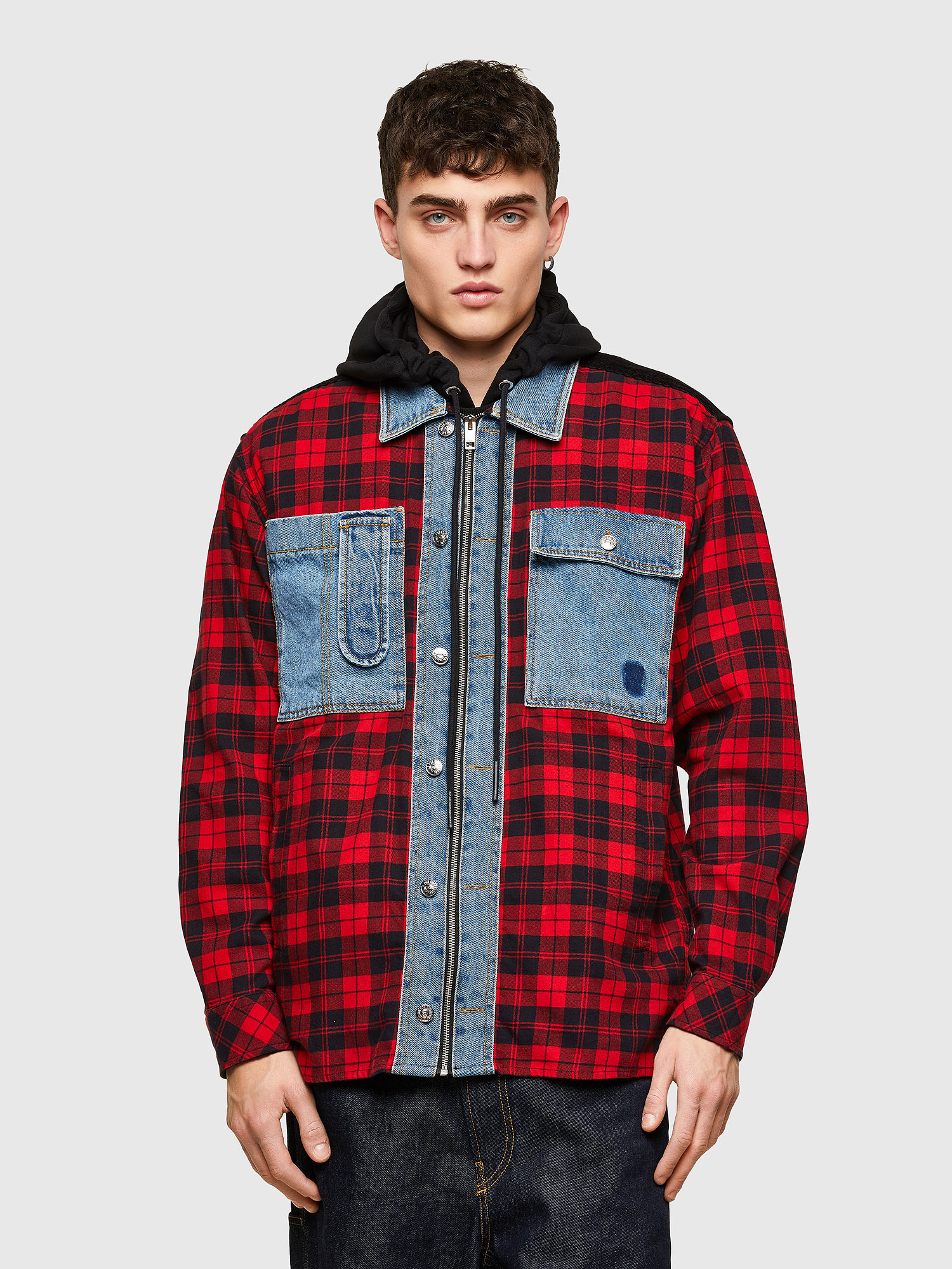 S-SERVIN, Red/Blue Diesel - S-SERVIN, Red/Blue - Shirts - Image 1