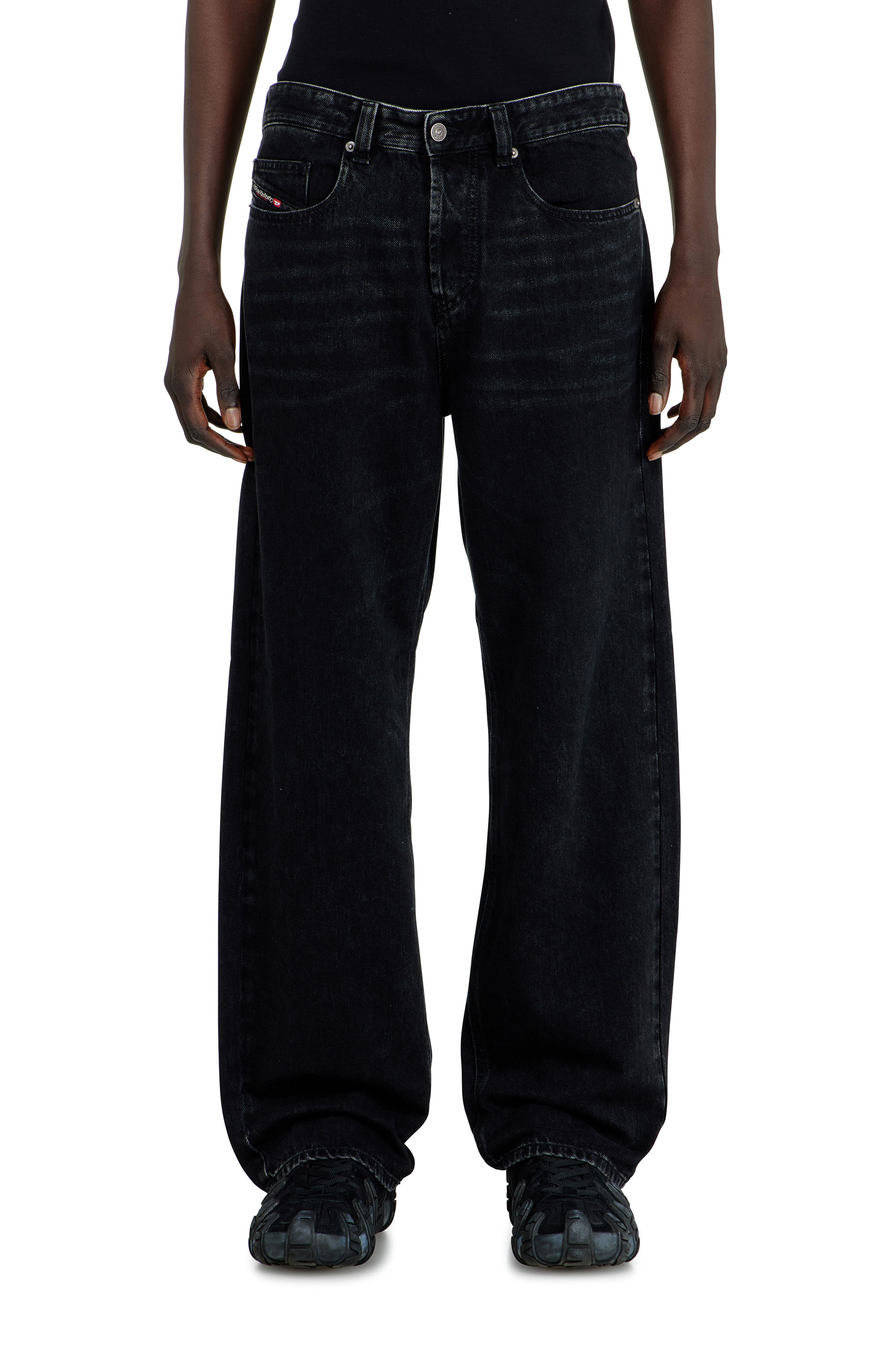 Diesel - Man's Relaxed Jeans 2001 D-Macro 09P09, Black/Dark grey - 1