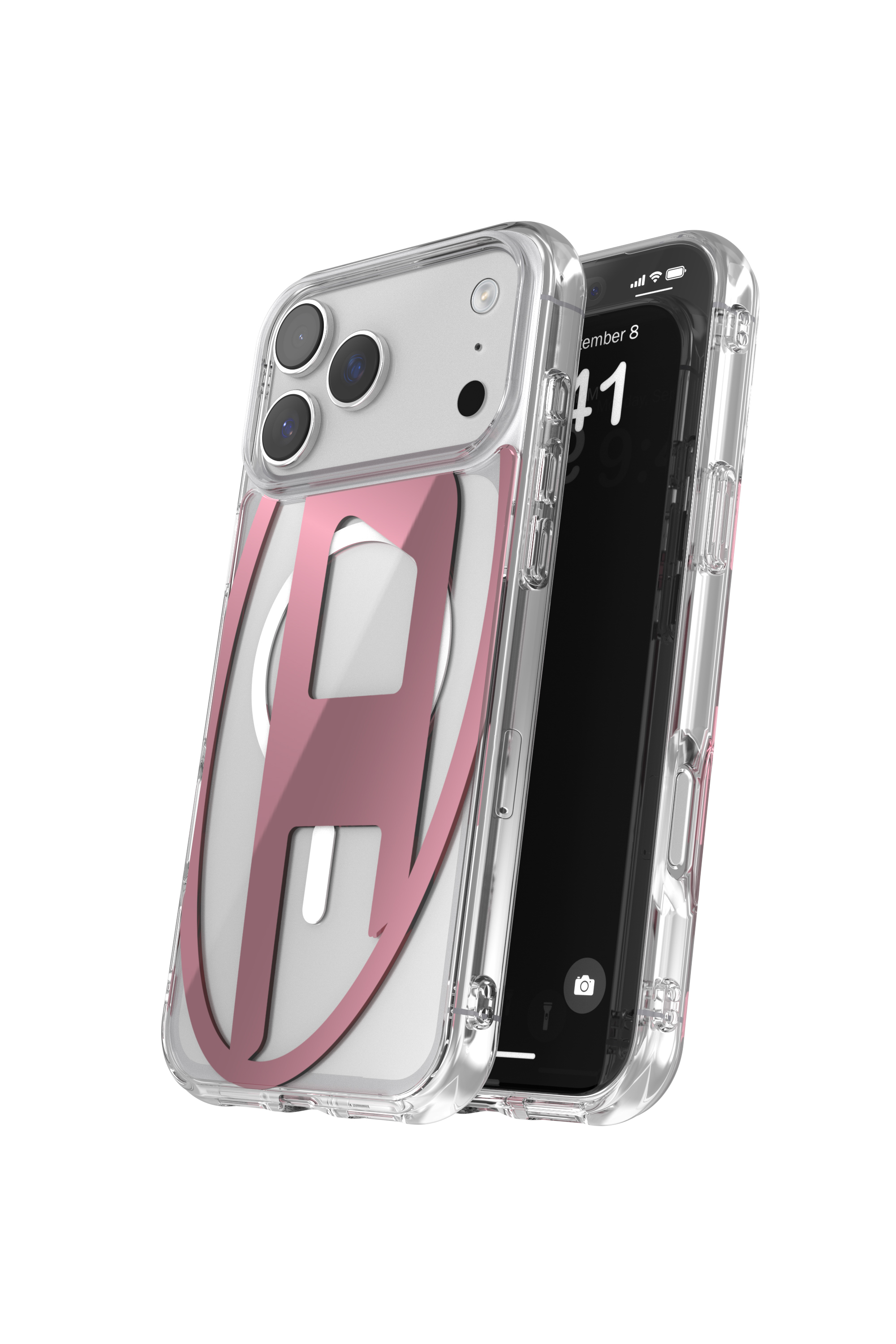 Diesel - 60422 AOP CASE, Unisex's Oval D metallic case with magsafe for iPhone 17 Pro Max in Pink - 3