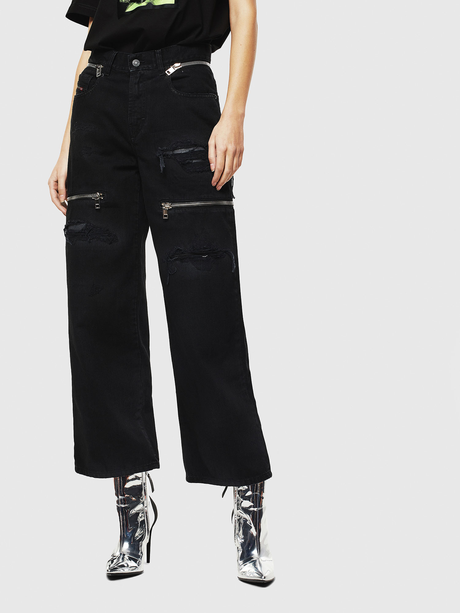 Widee 069JA, Black/Dark grey Diesel - Widee 069JA, Black/Dark grey - Jeans - Image 1