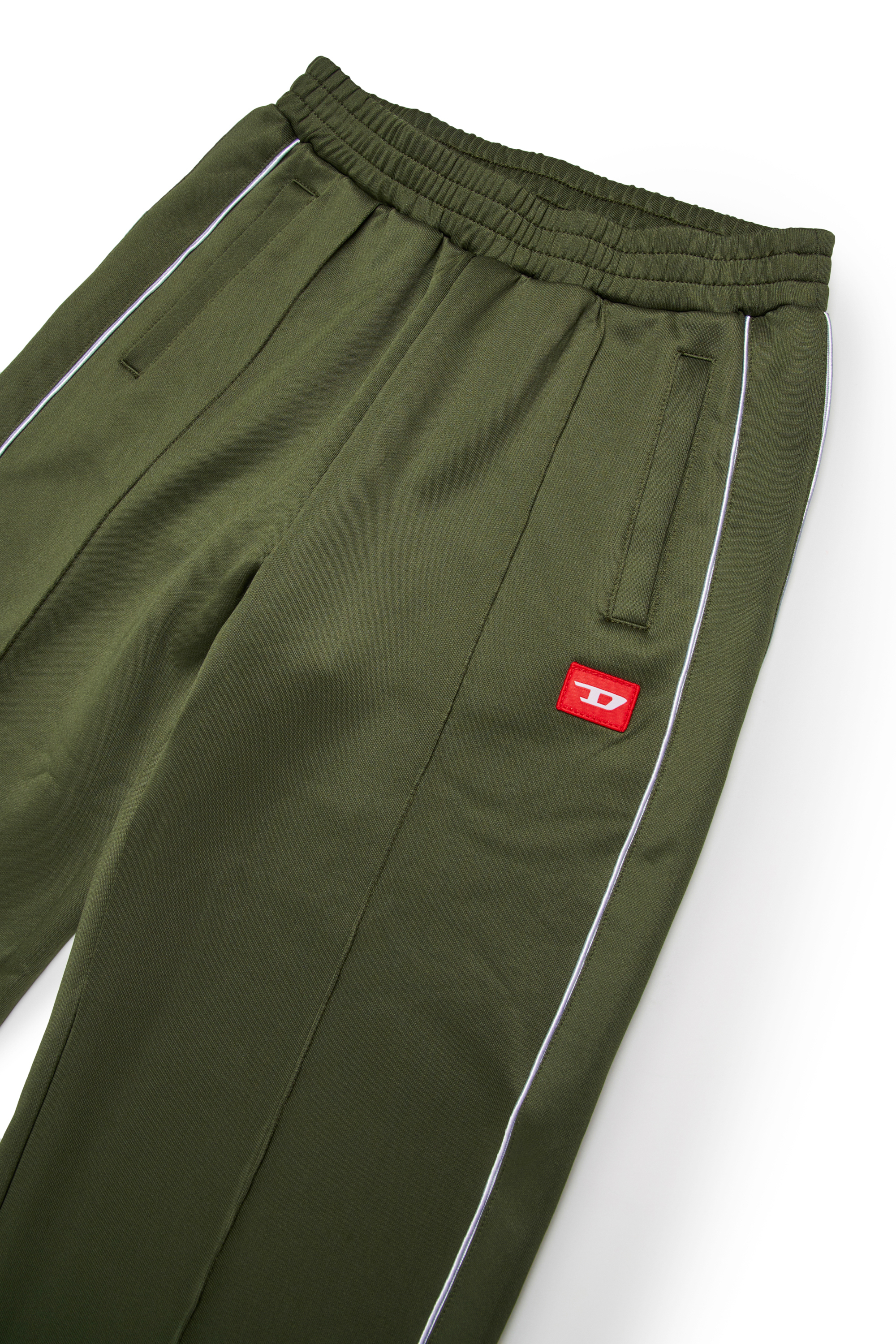 Diesel - PZAMPERD, Man's Cotton pants with side stripes in Green - 3