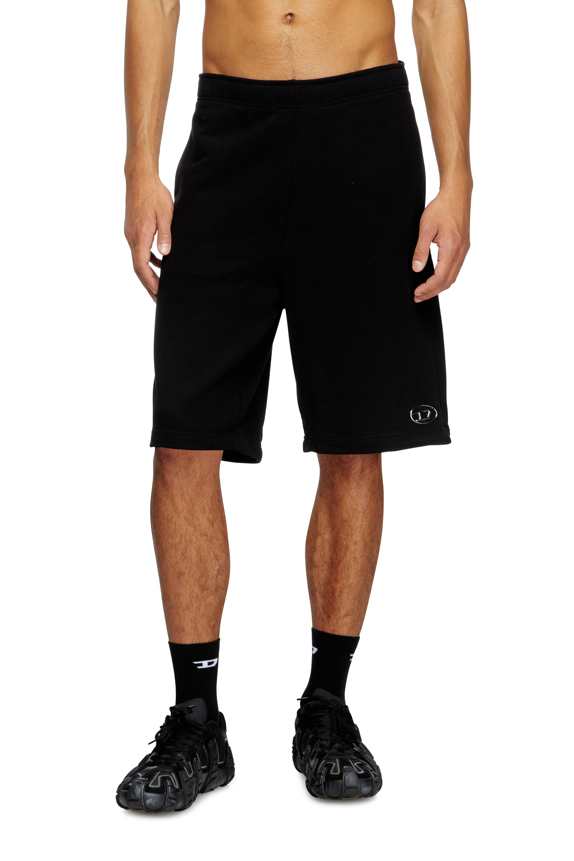 Diesel - P-MARSHY-OD, Man's Sweat shorts with injection molded logo in Black - 2