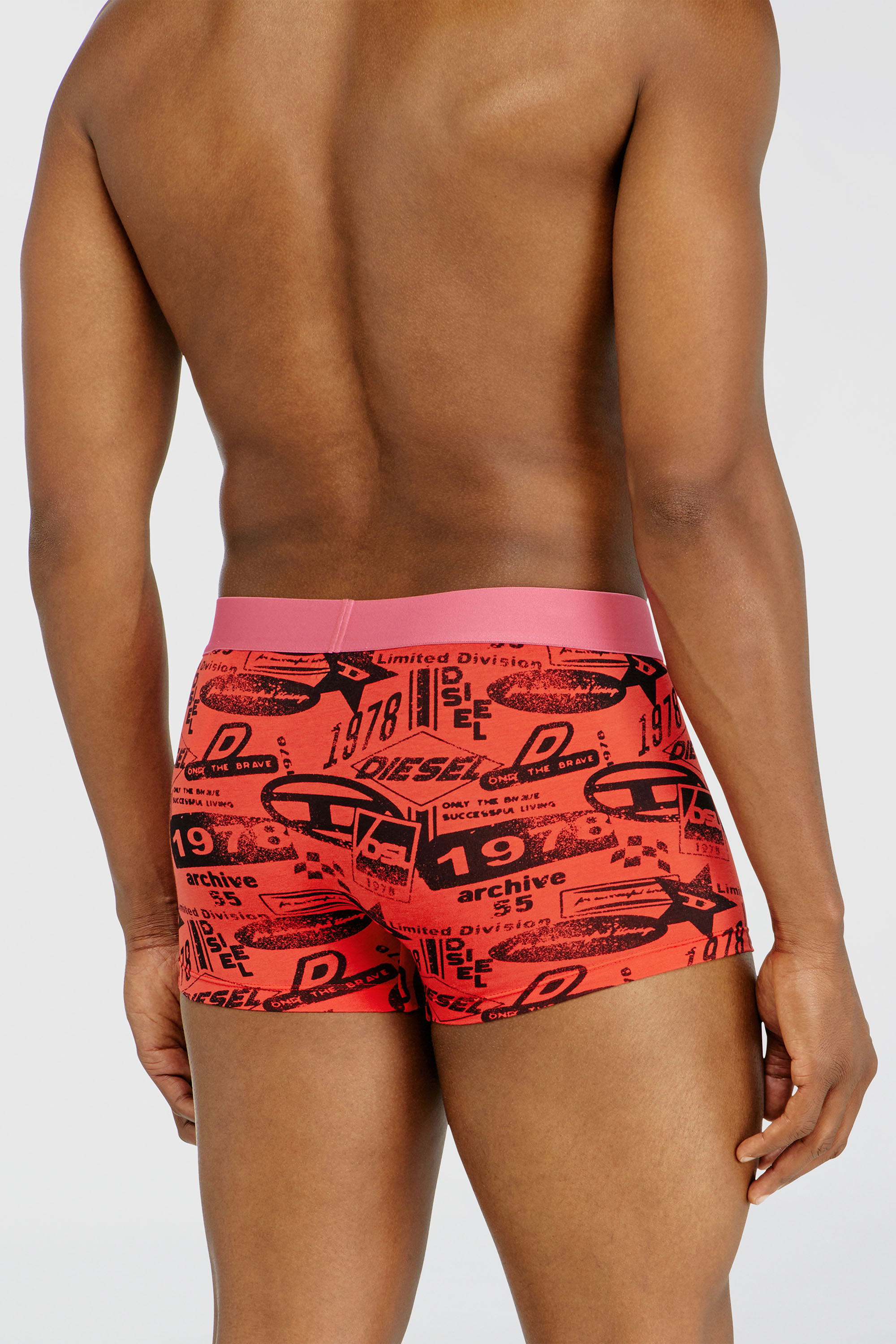 Diesel - DAMIEN-D-POP-3PACK-40, Man's 3-pack of trunks with contrast details in Orange/Black - 4