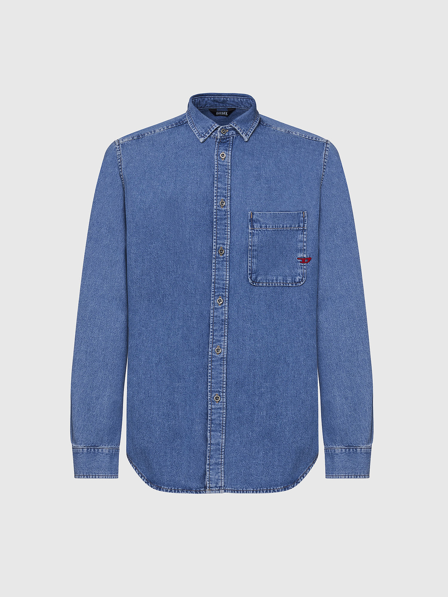 D-BILLY, Light Blue Diesel - D-BILLY, Light Blue - Denim Shirts - Image 1
