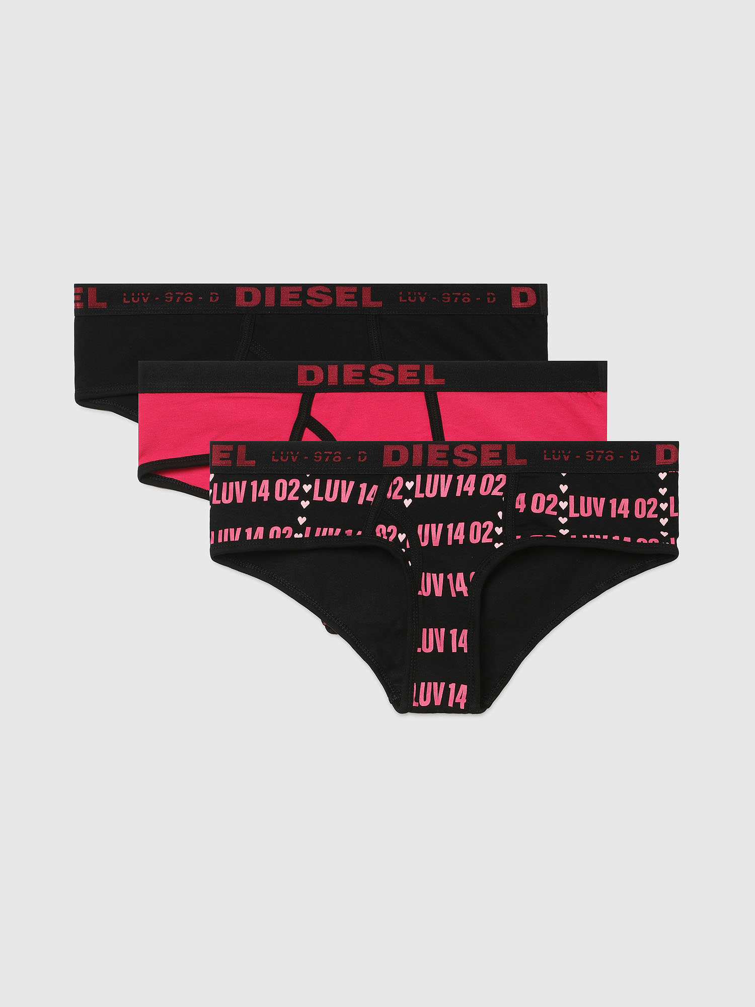UFPN-OXY-THREEPACK, Black/Pink Diesel - UFPN-OXY-THREEPACK, Black/Pink - Panties - Image 1