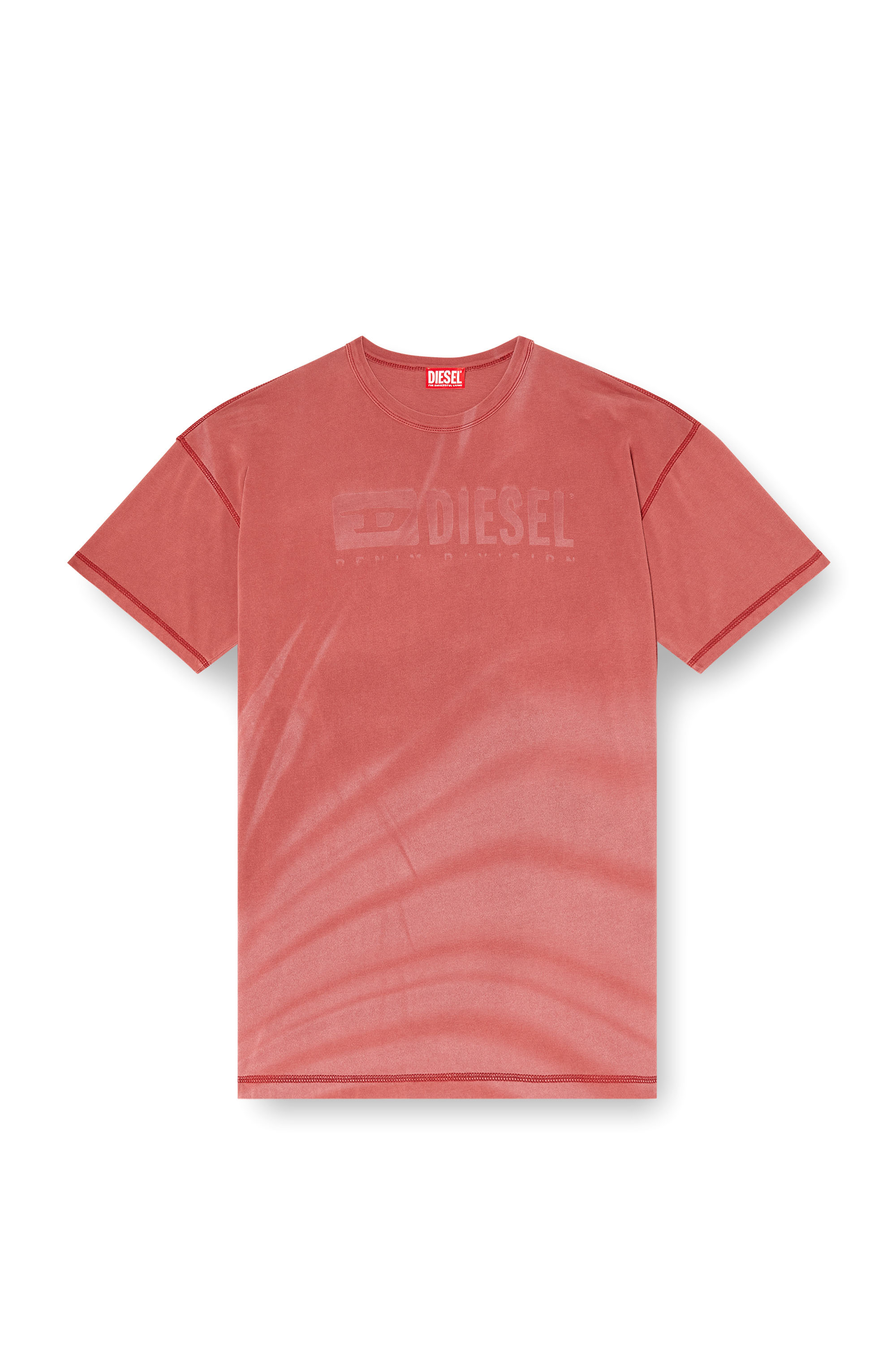 Men's Laser-faded logo T-shirt | Red | Diesel